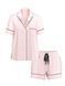 Піжама S Flannel Short Pajama Set Pink Stripe від Victoria's Secret 2115340 фото 2