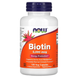 NOW Foods, Biotin, 5,000 mcg, 120 Veg Capsules 4060761 фото 1